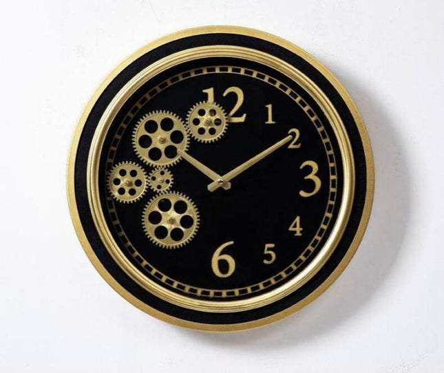 Steampunk nástěnné hodiny s ozubenými koly