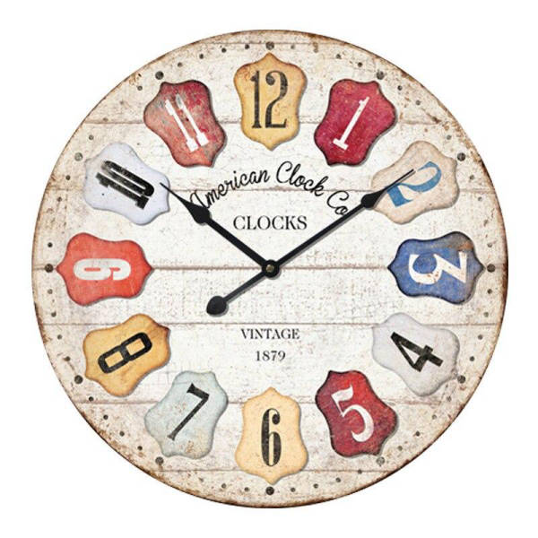 Velké nástěnné hodiny v industriálním stylu