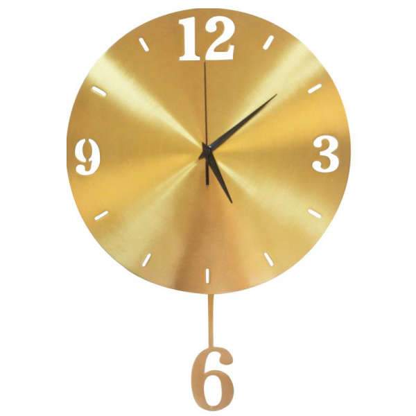 Zlaté kyvadlové hodiny s číslicí 6