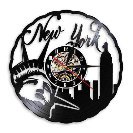 Vinylové hodiny New York Socha Svobody