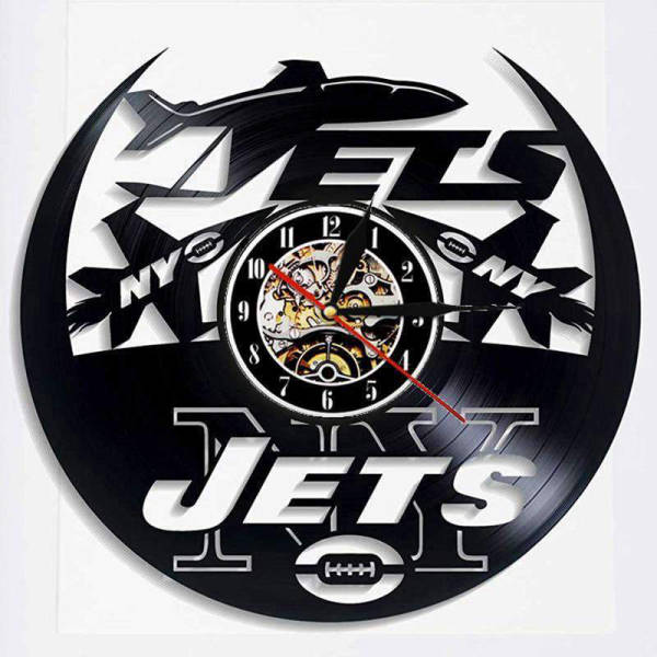 Vinylové hodiny pro fanoušky NY Jets