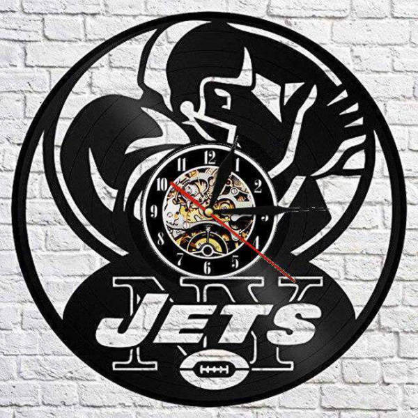 Nástěnné hodiny z desky hráč NY Jets