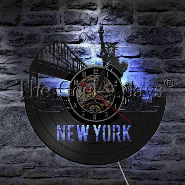 Hodiny vinyl Brooklynský most New York