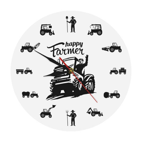 Originální nástěnné hodiny pro farmáře traktory