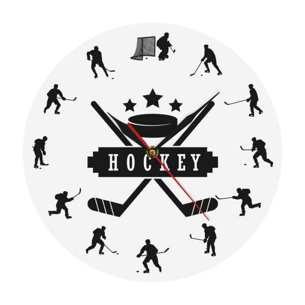 Nástěnné hodiny pro hokejisty s logem