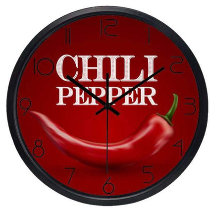 Kuchyňské nástěnné hodiny s chilli papričkou