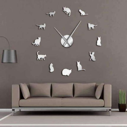 Nalepovací 3D hodiny pro milovníky koček