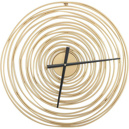 Velké zlaté kovové hodiny spirálový design