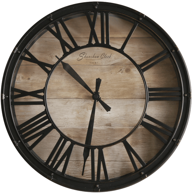 Velké nástěnné hodiny industriální styl