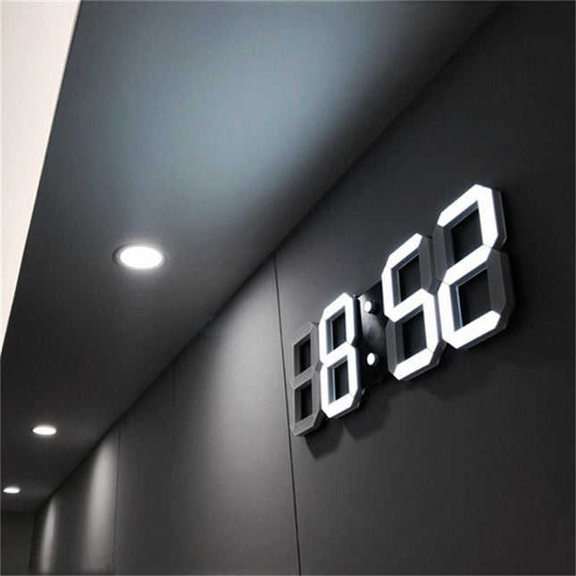 Moderní digitální 3D LED nástěnné hodiny