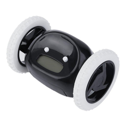 Ujíždějící budík na kolečkách pro spáče